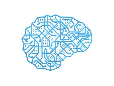 Electronic Circuit Brain v1 002 3D model