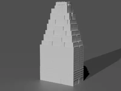 120 Wall Street Detailed Art Deco NYC Skyscraper High Poly 3D print model