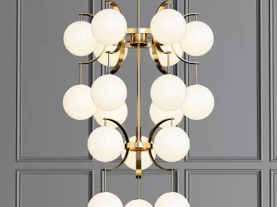 Murano Glass Globe Chandelier 3D model purchase