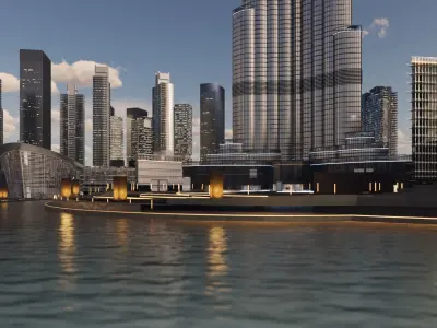 Dubai downtown - detailed 3D model