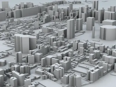 Rio De Janeiro Downtown Streets and Buildings 3D model
