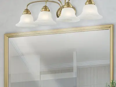 Nicolas 4 - Light Dimmable Vanity Light - 3 Colour 3D model