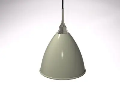 30s style cream pendant light Low-poly 3D model