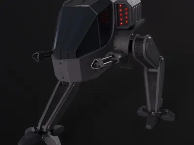 Military Mech PBR Low-poly 3D model purchase