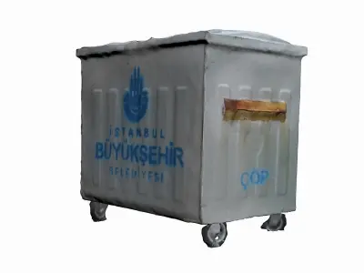 Garbage Container Low-poly 3D model