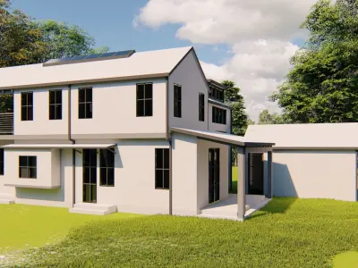 Casa Scene-villa-modern house 3D model 20