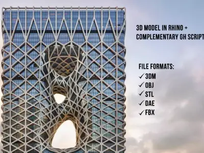 Morpheus Hotel Zaha Hadid Architects with GH script  3D model