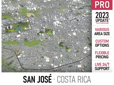 San Jose Low-poly 3D model