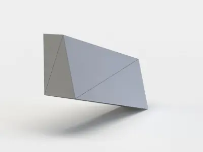 Rampart window with snow Low-poly 3D model