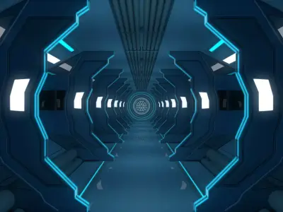 Sci Fi Corridor 3D model 51