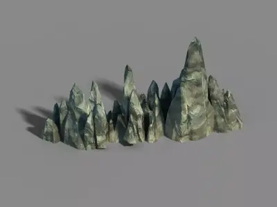 Ice chamber - stone material -02 3D model