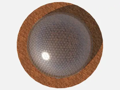 Geodesic dome 3D model