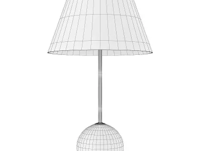 Minimalist Resin Metal LED  Table Lamp Low-poly 3D model
