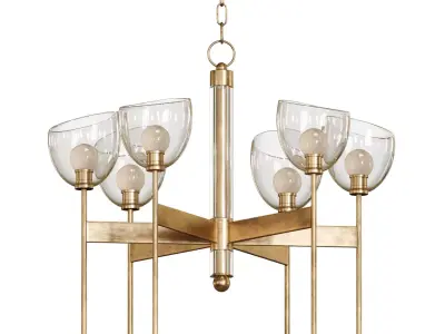 Wagon Wheel Chandelier 3D model