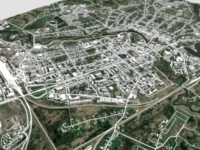 Cityscape Rezekne Latvia 3D model