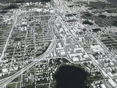 Cityscape Orlando Florida USA 3D model