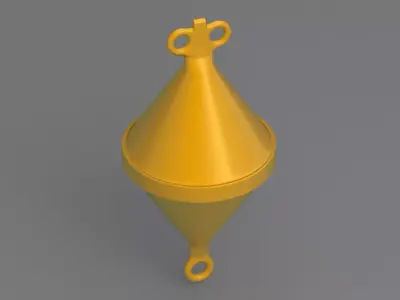 Sea Buoy 01 Orange 3D model