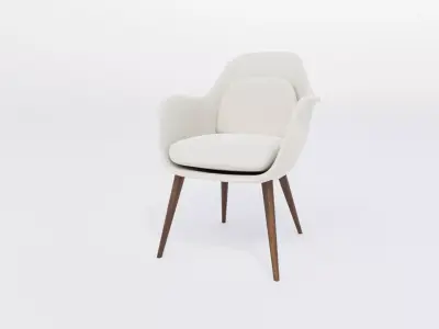Swoon Dining Chair Collection Low-poly 3D model