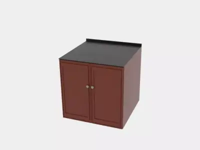 Cabinet Box Low-poly 3D model