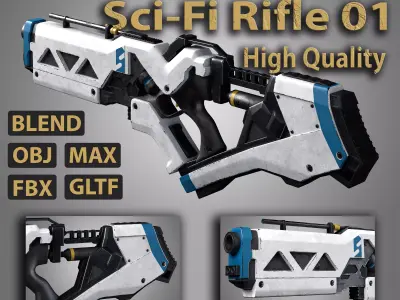 Sci-Fi Rifle 02 3D model