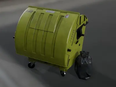 Recycling container B Low-poly 3D model