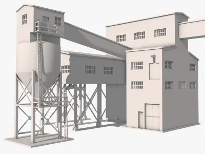 Industrial Fabric Building 3D model