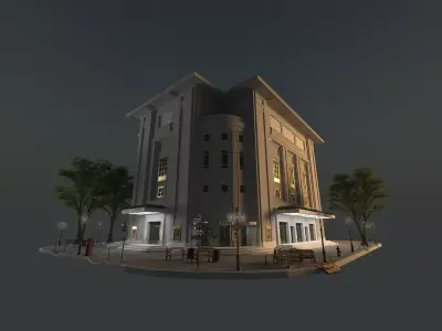 Modular Building Kit Low-poly 3D model