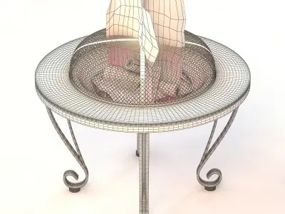 Outdoor Firepit 01 3D model