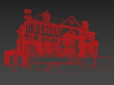 Build004 house Low-poly 3D model