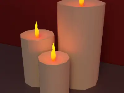 Christmas Living-room Low-poly 3D model