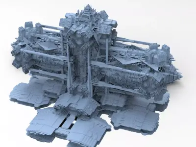 Luxor Sci fi Monks station 3D model