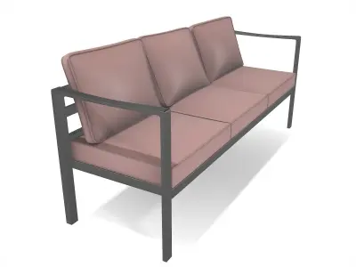 out bench sling fabric 012 Low-poly 3D model