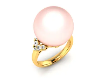 Women Ring  Render 3dm STL OBJ FBX Details 3D print model 50