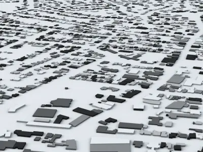Hobart Streets and Buildings 3D model
