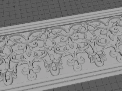 carved baguette 3D model 14