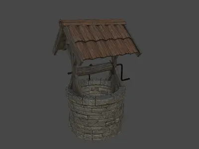 Well for Medieval Location Low-poly 3D model