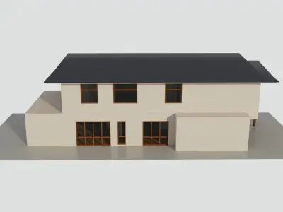 Two Story House 3D Model for Simulation and Visualization PBR 3D model