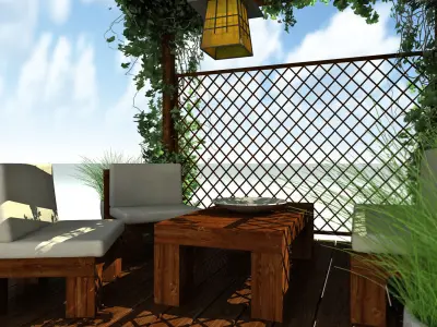 Pergola Garden 3D model