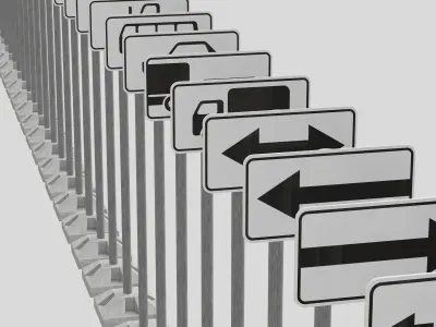 Sign road n1 3D model