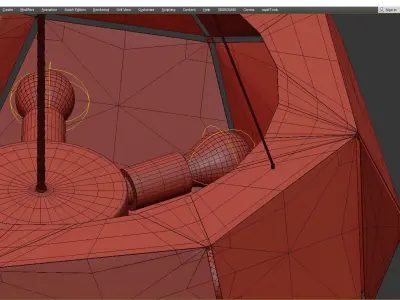 Volume squary chandelier Low-poly 3D model