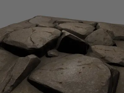 floor rock 6 Low-poly 3D model