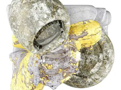 Decorative fountain Low-poly 3D model