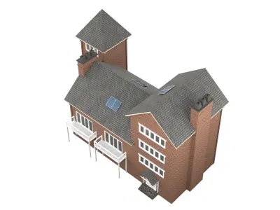 British House Design 12 Low-poly 3D model