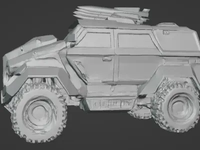 Feudal Guard - Elite Transport Vehicle 3D Model for 3D Printing 3D print model