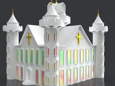 Church 3D Model 3d Printing 3D print model