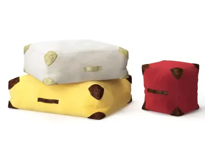 Phileas Floor Cushions 3D model