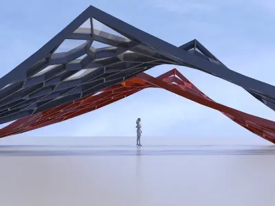 Decoration stand for park 3D model