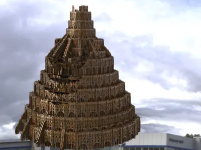 Babylon Tower of Babel Under Construction 3D model