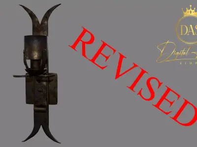 Old Wall Light Free low-poly 3D model
