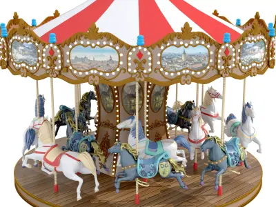 merry-go-round 3D model